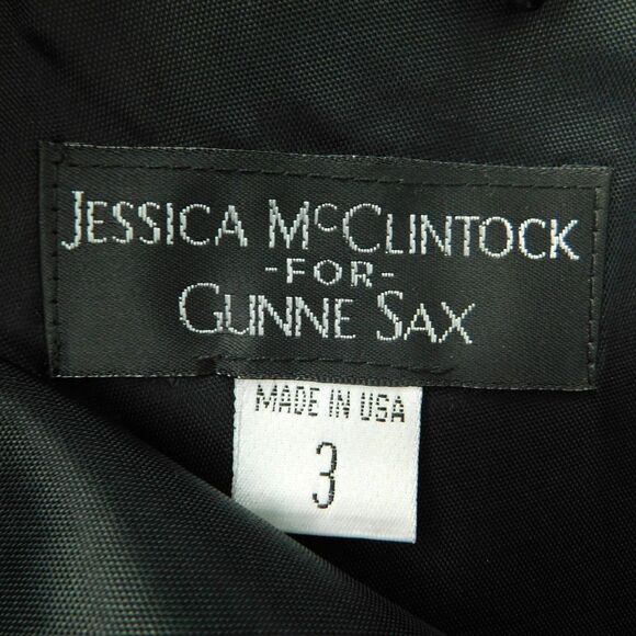 Jessica McClintock Gunne Sax Black Maxi Skirt Lined Ruffle Women's Size 3 NWOT - Picture 4 of 12